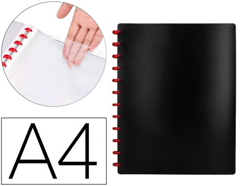 Capa catalogo liderpapel com aneis plasticos preto , Liderpapel , 36126 , 8423473361263